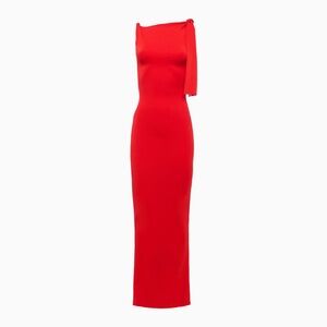 KHY Sueded Stretch Knotted Maxi Dress
